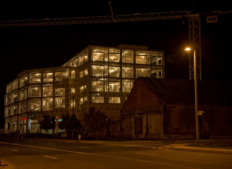 Night view of project